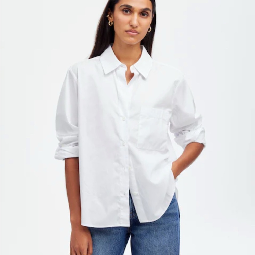 NEW Madewell Crisp White Collared Shirt